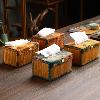 Kineski Bamboo Ткацкая tkanina, umjetnička proizvodnja kutija, Pluća Luksuzni Ukras za čaj površine u zen stilu, ukrasni papir torba za dnevni boravak