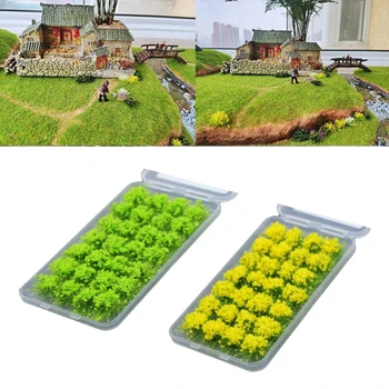 Kuća lutaka Minijaturne zelene biljke Model kreveta grm trava igračke za igranje uloga pribor za igru kod kuće sa svojim vlastitim rukama, 5 boja