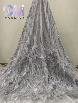 Kvaliteta Tkanine Coomiya Popular Kingly 2023, ženska vez od perja, moderna večernja haljina s šljokice i perle u Europi