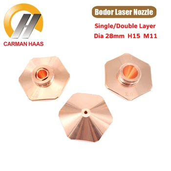 Laser Glava Serije Bo Single/double-layer Promjera 28 mm H15 M11 Kalibra 1,0-5,0 mm, Bakar Mlaznice za Optička Rezanje Glave Bodor