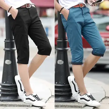 Ljetne muške svakodnevne kratke hlače, traperice Seven Point, tanke pamučne gaćice u korejskom stilu, приталенный stil, slobodni, velike veličine, sportski korejski stil Q407
