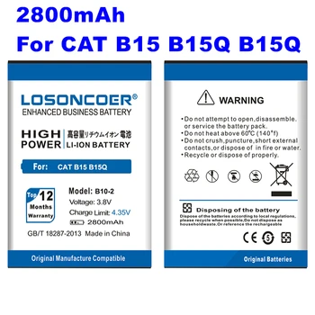 LOSONCOER 2800 mah B10-2 Zamjenske Baterije Za Caterpillar CAT B15 B15Q B15Q AM Mobilni telefon Baterija Velikog Kapaciteta ~ Na lageru
