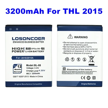 LOSONCOER 3200 mah BL-08 Baterija velikog Kapaciteta Za mobilni telefon THL 2015 2015A BL08 BL 08