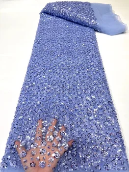 Luksuzna francuska vez vezeni perle, nadvoji cvjetne čipke tkanina, ugodan za kožu afrička нигерийская tkanine, šljokice za vjenčanica