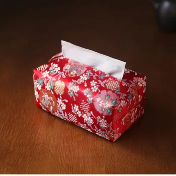Luksuzna kutija za maramice od damast tkanine, позолоченная torba za pohranu boja za uređenje dnevnog boravka kuhinje