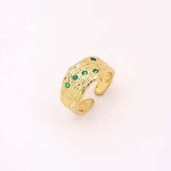 LUTAKU Berba минималистичные prsten ručni rad sa zelenim kristalno циркона, podesivi Luksuzni stil za žene, spektakularno vjenčanje dekoracije-шармы