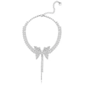 LuxHoney Romantični Stil Ins, Svijetle Gorski Kristal, Ogrlice-leptir s četkom, Ogrlice za Žene, Mladenka na vjenčanju, помолвка