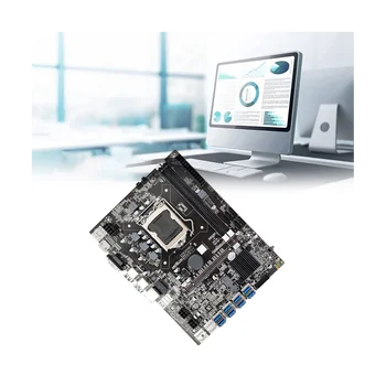 Matična ploča za майнинга B75 8GPU + Procesor + DDR3 4 GB ram memorije od 1600 Mhz + 128 G SSD Podrška za LGA1155 2XDDR3 MSATA Matična ploča za майнинга B75 8USB
