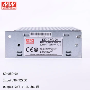 MEAN WELL SD-25C-24 Ulaz 36 ~ 75 v istosmjernog napona od 24 v 1.1 A, DC-DC Pretvarač Impulsno napajanje 48 v do 24 od 25 W Pretvarač Transfomer