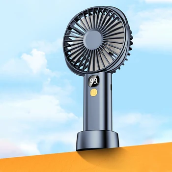 Mini ventilator, punjiva USB Prijenosni ručni ventilator, digitalni zaslon, lijeni privremene putovanja, shopping, Hlađenja, ventilator-hladnjaci zraka za dom i auto