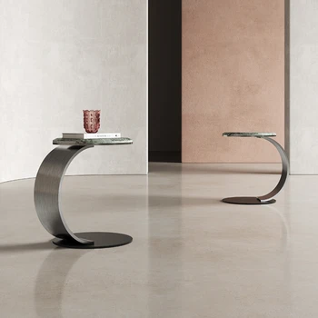 Minimalistički lampa, Luksuzni приставной stol, kutni stol za kauč, Moderan minimalistički kreativni luka art, mali čaj stol