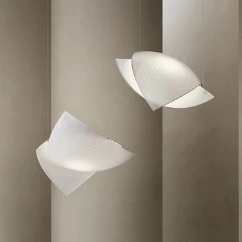 Moderan minimalistički tkanina visi lampa Nordic Silk Shell Art Lampe za blagovanje, spavaće caffe Shop Restorana hotela Luster