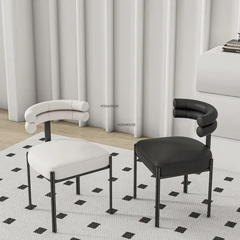 Moderna blagovaonica stolica za kućnu kuhinjskog namještaja Kreativne dizajnerske stolice Dingng, jednostavno luksuzno stolica s naslonom za ručavanje