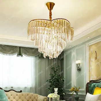 Moderna kristalna led luster, luksuzno zlatno okrugli ukras za dnevni boravak, rasvjeta za spavaće sobe, lusteri, lampe za sobe