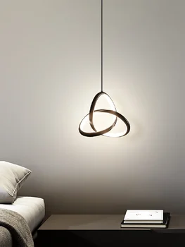 Moderni noćni ormarić za spavaće sobe, mali luster kreativni dizajn, nordijsko lampa za blagovanje s jedne glavom