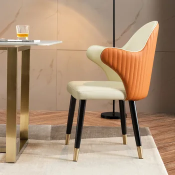 Moderni минималистичные blagovaona stolice, kucni skandinavski luksuz stolice sa naslonom, kreativna kožne stolice za talijanski restoran