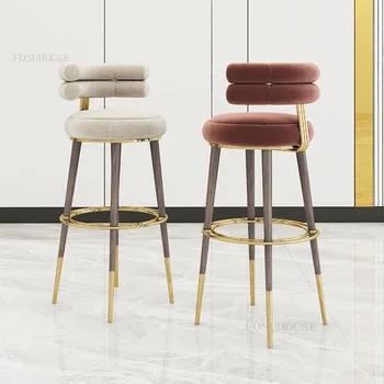 Moderni минималистичные vrećaste barske stolice za doručak namještaja Visoke stolice od punog drveta skandinavski dizajn je Jednostavan Luksuzna naslon Okretni bar stolica