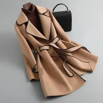 Modna ženska Gornja odjeća, prati ženska jakna kontrastne boje, kojim da čuva toplinu, приталенный odijelo, odjeća s ovratnikom, kaput
