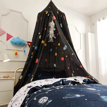 mreža za komarce na dječji krevet soba Dekor u prostoru stilu Zavjesa Sjenčanje zavjese Ветрозащитная instalacija kućnog stropa bez perforacije