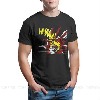 Muška majica Whaam Plane Explosion s Royem Лихтенштейном u stilu pop-art, odjeća vizije, novina, t-shirt s praktičnim krzneni po cijeloj površini