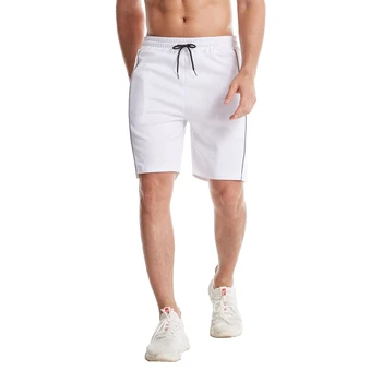 Muške kratke hlače za trening fitness Dužine do koljena, prozračna kratke hlače za trčanje, bijele trening za sastanke za bodybuilding, быстросохнущие kratke hlače za trčanje