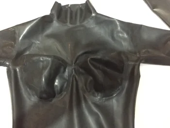 Muški lateks kombinezon-cross-haljina, Maksi Body za Transvestit sa 3D-u šalicu na prsima i Unutarnjim džepovima (bez rukavica)