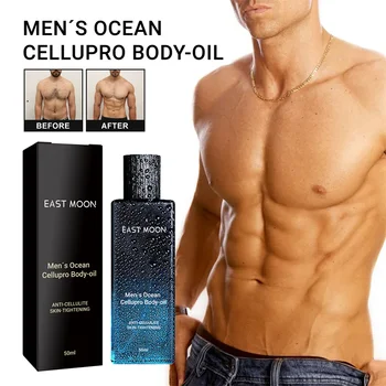 Muški ulje za tijelo Ocean Cellupro, organsko Ulje za Masažu protiv celulita s kolagenom, Ulje protiv celulita, za učvršćivanje bedara i Stražnjice
