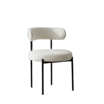 * Nordic Light Luksuzni Dom stol i stolica je Stolica za odmor Napredno kozmetički stolica od ovčje vune