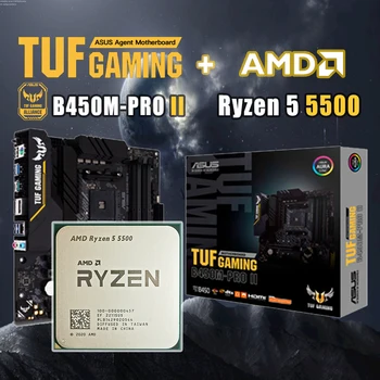 NOVA Matična ploča ASUS TUF GAMING B450M PRO ⅱ + procesor AMD Ryzen 5 5500 R5 5500 s priključkom AM4 Bez hladnjaka
