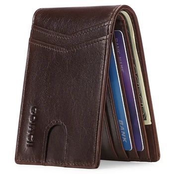 Nove mini torbice muški novčanik od prave kože za poslovanje minimalistički spona za novac držač bank kreditne kartice RFID zaključavanje novčanik muški