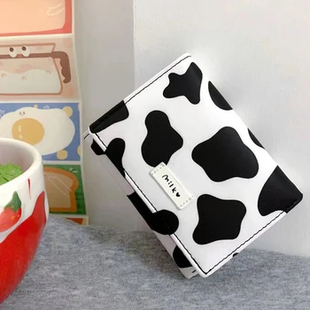 Novi dizajn, ženski novčanik od umjetne kože sa slikom krave i goveda, kratke ženske torbice s više kartica, studentskih slatka torbice Tri zbrajanje
