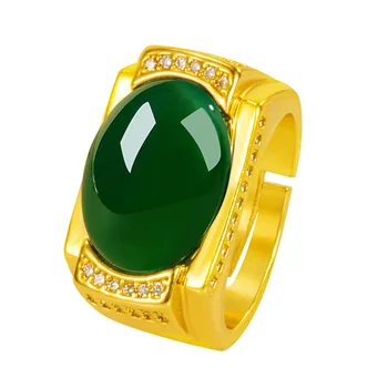 Novi dolazak, prsten S925, gospodo nakit, Дополняемое popularan geometrijskim jade emperor prstenom za muškarce, pribor za jubilarnu dečka