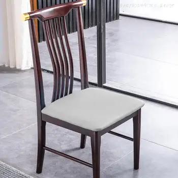 Novi kineski blagovaona stolice za dom stola, u potpunosti od punog drveta, kineski naslon u paketu, jednostavna mekani jastuk za restoran