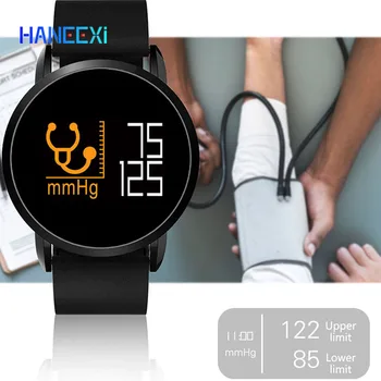 Novi kožni remen Vodootporni digitalni satovi Muški ženski sportski sat s mjerenjem krvnog tlaka E gospodo Bluetooth sat Hour Smart Watch