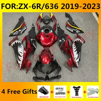 NOVI moto oplata ABS, pogodan za Ninja ZX-6R 2019 2020 2021 2022 2023 ZX6R zx 6r 636 vozila, komplet обтекателей, crveni morski pas
