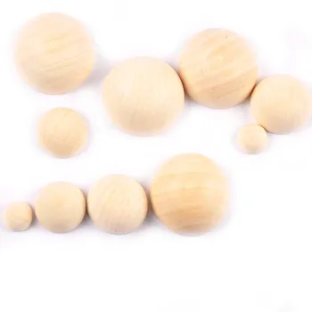 Održivi prirodni loptu s polovice, okrugli odstojnik, drvene perle za izradu nakita 