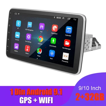 Okretni ekran osjetljiv na dodir MP5 Android 9.1 Media player, Bluetooth FM GPS Slr odnos autoradio 9/10 inča стереоприемник 1 Din