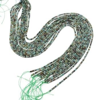 Perle od prirodnog kamena kvadratnog oblika, izbrušena afrički tirkiz kamen za izradu nakita, ogrlica, narukvica