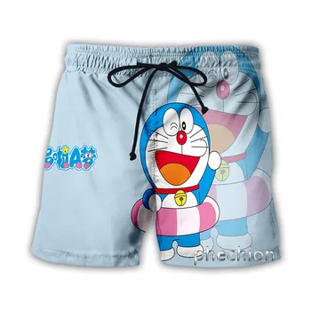 phechion, Nova Moda, Muške/Ženske Kratke hlače s Uzorkom Anime Doraemon, 3D Ispis, Svakodnevni Kratki Vanjska Odjeća, Muška Besplatne Sportske Kratke hlače T83