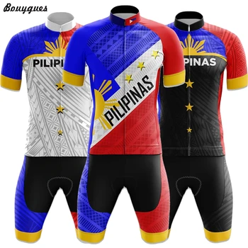Pilipinas Kit iz Dres za biciklizma Maillot Ciclismo Hombre, muška biciklistička odjeća kratkih rukava, Brdski biciklizam odijelo, startni broj/Kratke hlače, prozračna гелевая brtva