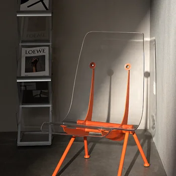 Plastični prozirni skandinavska stolica, Ergonomski Uredski prostor, Akril Dizajn Stolice, Balkon, Čelik, Cadeiras, Plastični Namještaj za dom
