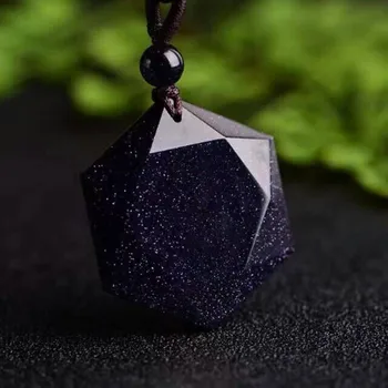 Plava pijesak kamen star ogrlica privjesak privjesak crystal ručni rad zvjezdano nebo energetski kamen parovi gatanje crystal