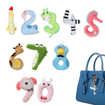 Plišane lutke, edukativne igračke sa slovima, privjesak s pismom od 0 do 9, pliš igračke-životinje, novo, pliš igračke za djecu za rođendan