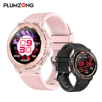 PLUMZONG Sportske Pametni satovi Ženski Bluetooth Poziv Smartwatch IP68 Vodootporan Tracker Aktivnosti Monitor Otkucaja Srca za iOS, Android