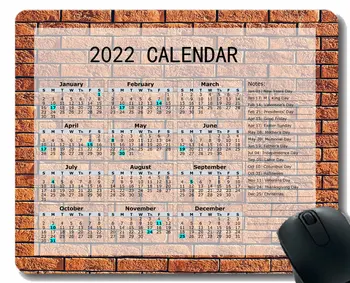 Podloga za miša sa kalendarom na 2022 godine, zidni текстурный cigle, jednostavan gaming podloga za miša