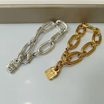 Popularna u Europi i Americi originalni modni narukvica-lanac od srebra 925 sterling presvučena premazom, jednostavan modni nakit poklon