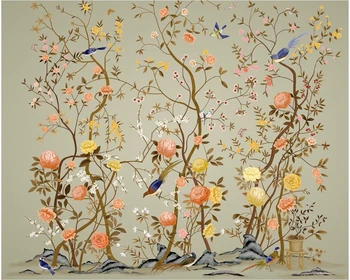 pozadina na red beibehang 3d cvjetni ručno oslikana freskama u stilu клаборате, umetanje slike, ukras, oslikane tapete