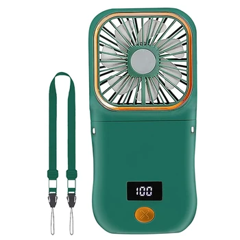 Prijenosni mini ventilator koji radi na baterije je 3000 mah, 3-brzinski punjiva ventilator, nosač za telefon i funkcija Power Bank