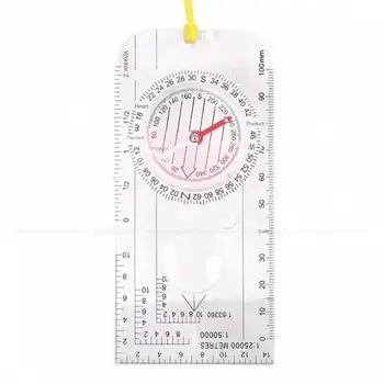 Prijenosni višenamjenski kompas s rasponom od 0-100 mm, zumiranje karte za čitanje na karti/ Profesionalni polje kompas koje ostavljaju premazom