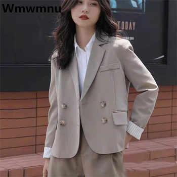 Proljeće uredski ženski casual blazer obloge, jakne, slobodan večernja odijela s dugim rukavima, kaput, monotono osnovna ženska poslovna korejski radna odjeća